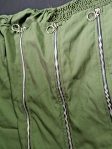 Square Neck Top With Zip Front