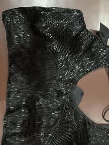 Elegant Black Handwork Sequin  Blouse