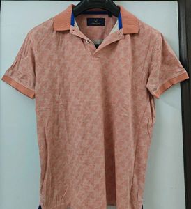 Allen Solly Men's Peach Polo T-Shirt