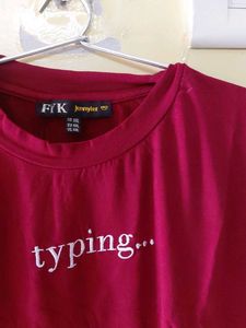 Maroon "typing..." Crop Top