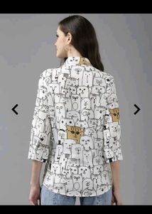 Cute Cat Print Lounge Shirt