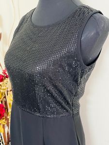 Branded Round Neck Polyester Women's Maxi Dress