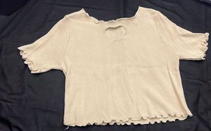 Cute Heart Cutout Knit Top