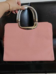 Chic Pink Laser Cut Handbag