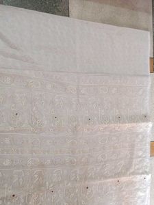 Elegant White Chikankari Saree