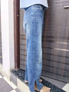 Stylish Blue Denim Jeans for Women straight jean