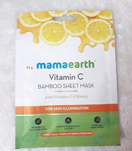 Mamaearth Vitamin C Bamboo Sheet Mask With Vitami