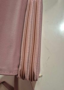 Chic Pink Wallet with Gold Accent