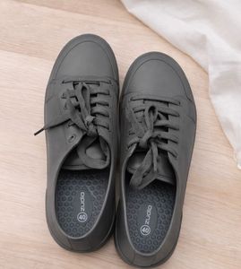 Grey Lace-Up Sneakers