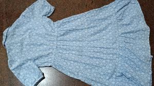 Chic Light Blue Broderie Dress