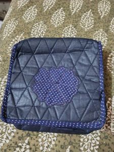 Quilted Pouch with Floral Applique