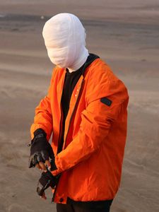 Men's Orange Bomber Jacket
