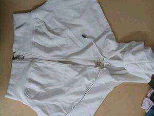 White Zip-Up Hoodie