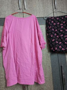 Comfortable Panda Graphic Nightsuit (PLUSSIZE)