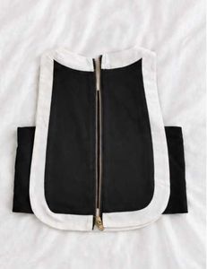 Black and White colour blocked Top