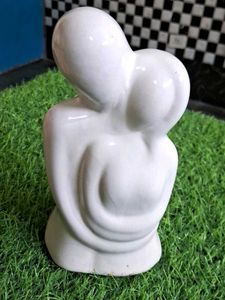 Modern White Couple Sculpture