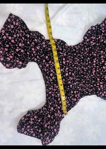 Lolita Floral Puff Sleeve Tiered Dress