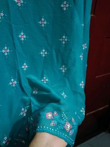 Elegant Teal Kurta Set with Dupatta