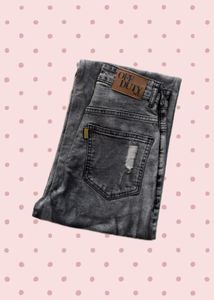 Grey ripped jeans