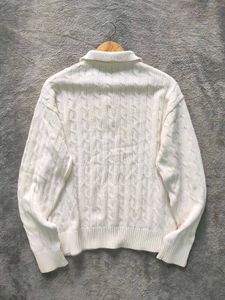 Yale Cable Knit Polo Sweater