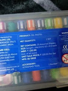 Oil Pastels (Crayon) 🖍️set Of 25 Shades
