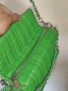 Green Quilted Chain Bag