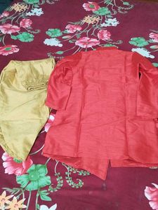 Men's Red Kurta Set