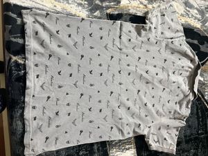 Patterned Grey Polo T-shirt