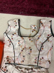 White Embroidered Lehenga Choli Set