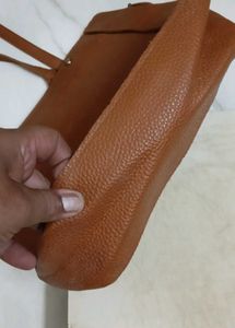 Stylish Brown Faux Leather Crossbody Bag