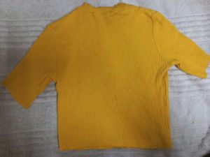 Combo of Black Cropped Knit Tank Top + yellow one