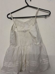 White Lace Trimmed Romper