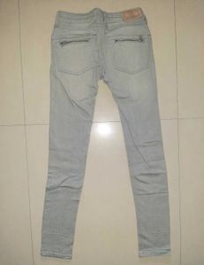 Authentic MANGO Denim | Ash Grey Slim-Fit Jeans
