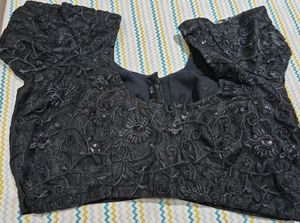 Stylish Black Embroidered Blouse