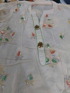 pakistani suit with sequence work