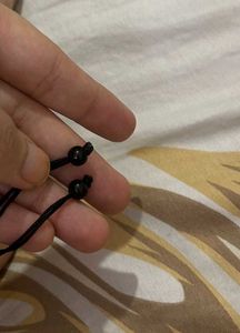 Delicate Black Bead &amp; Charm Anklet
