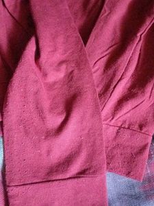 Navy Blue and maroon full sleevea top