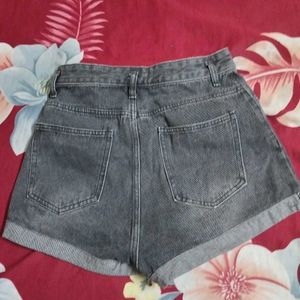 Stylish Grey Denim Shorts