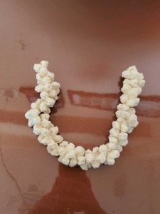 Cream Crochet Flower Gajra
