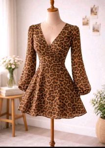 Wild Muse Leopard Mini Dress 🐆 on sale