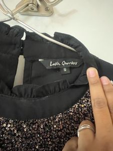Sparkly Sleeveless Black Top