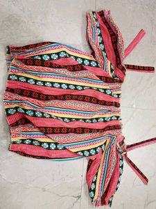 Striped Tie Crop Top