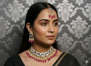 Elegant Kundan Jewelry Set