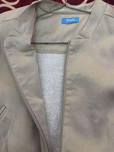 Cream Bomber Jacket