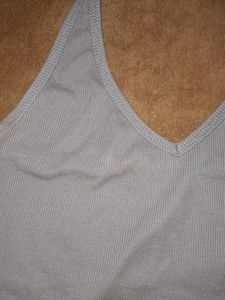 Cute Ribbed Halter Neck Crop Top