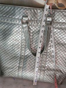 Big Size Silver Quilted Tote Bag