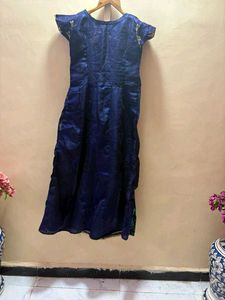 Blue Embroidered Dress