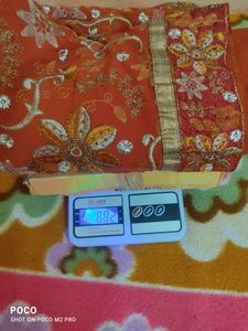 New Full jaal saree in Rust