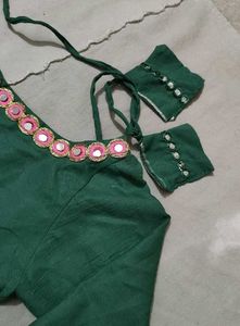 Elegant Green Kurta Set with Sharara