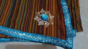 Perfect mix colour stripped saree